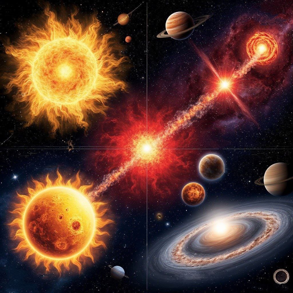 «Мы — дети звёзд, потому что каждое атомное ядро в нашем теле, кроме водорода, было создано в звезде и разбросано по галактике при её смерти.»
— Карл Саган, астроном и популяризатор науки