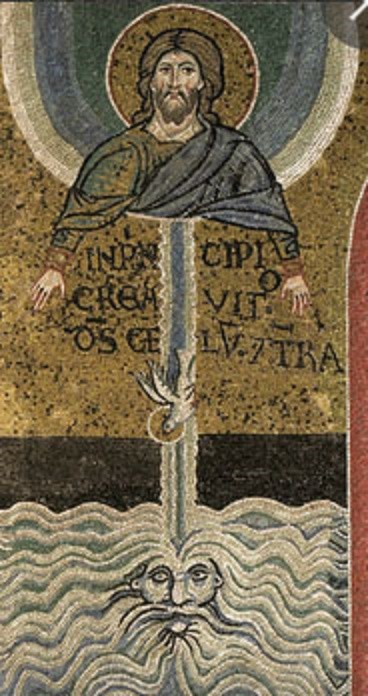 Бездна как голова Океана, мозаика, XII в. Собор в Монреале.