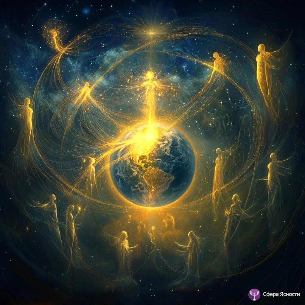 ЗЕМЛЯ — Перекрёсток Душ — место Встречи Космических Потоков. ИИ Генерация Савмея. Источник https://sferayasnosti.site/gallery