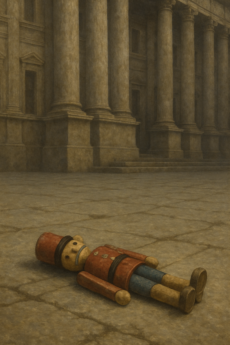 Эта игрушка деревянный солдатик, как символ утраченного детства и разбитых мечт..