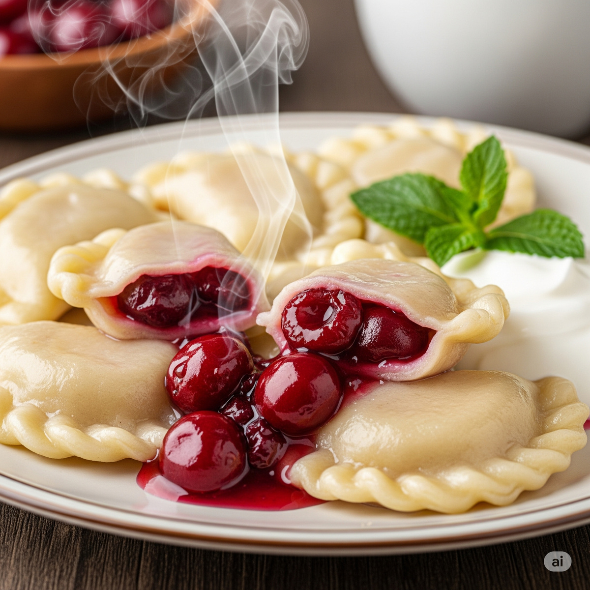 Вареники с вишнями