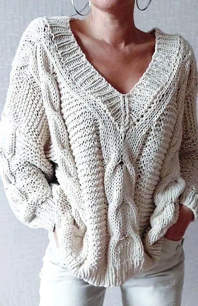 Пуловер связан по МК Эльвиры Вафиной 