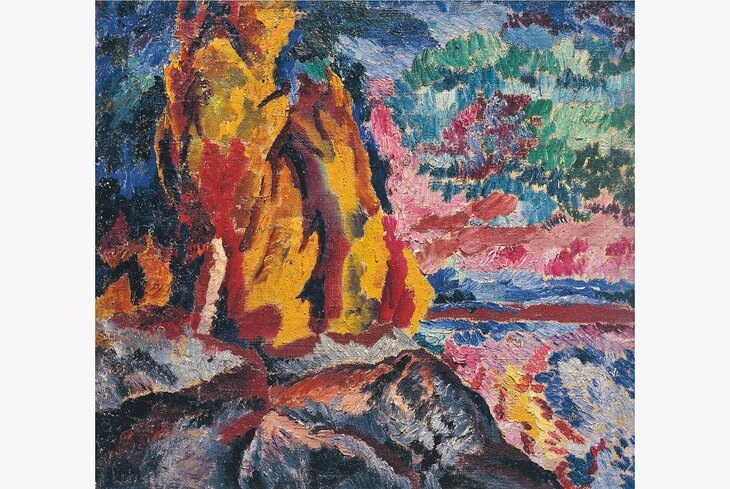 Давид Бурлюк. Полдень на Днепре. 1910. Серпуховский историко-художественный музей