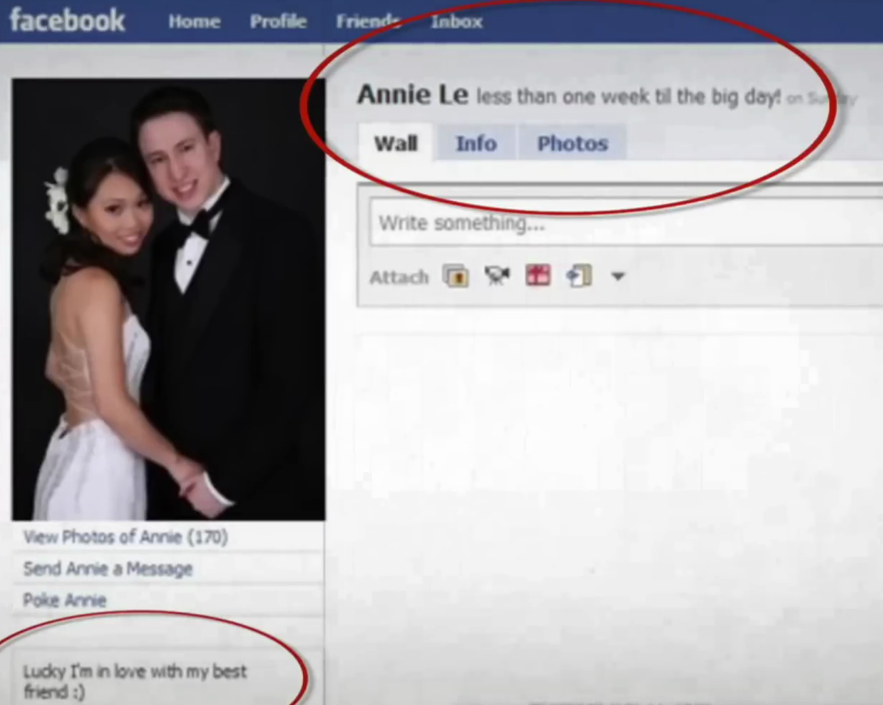 Фотография страницы Энни в соцсетях