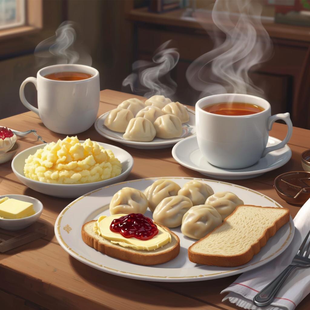 Так увидела наш завтрак нейросеть Kandinsky 4.1