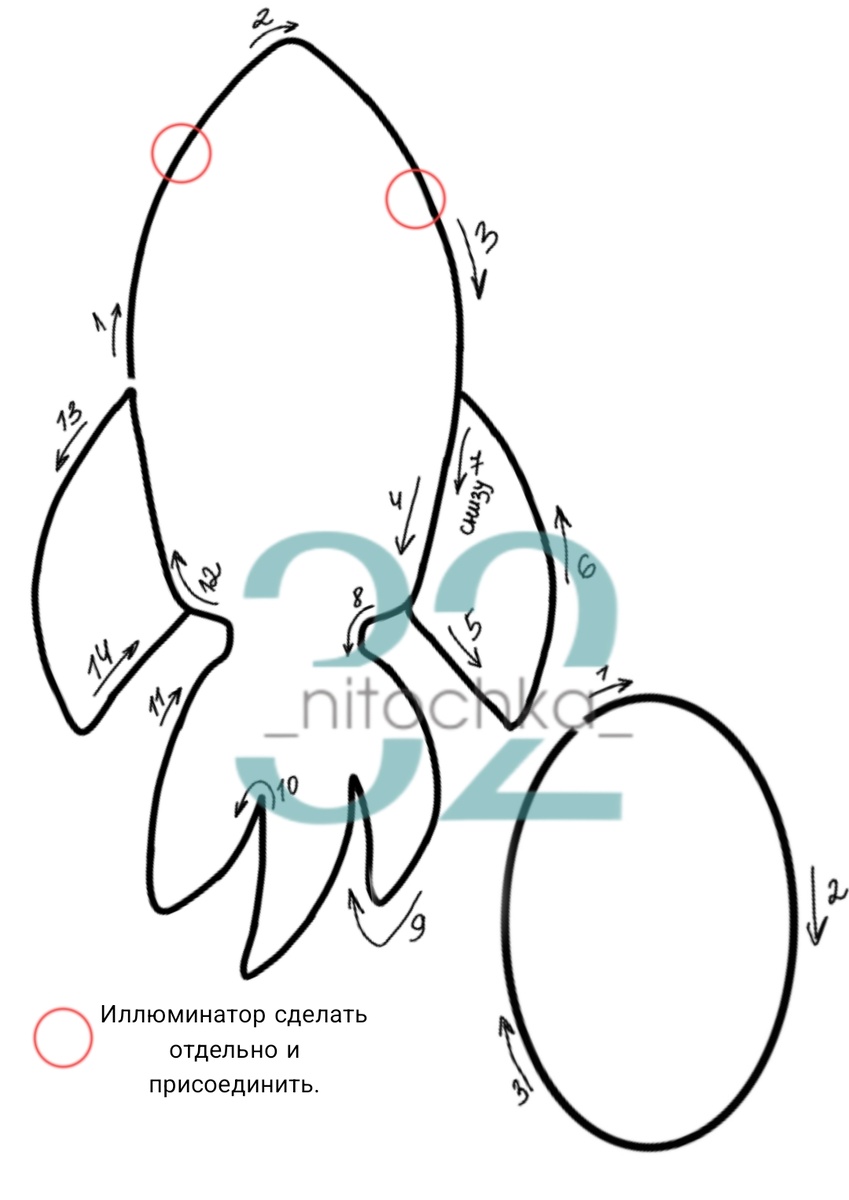 Шаблон ракета 