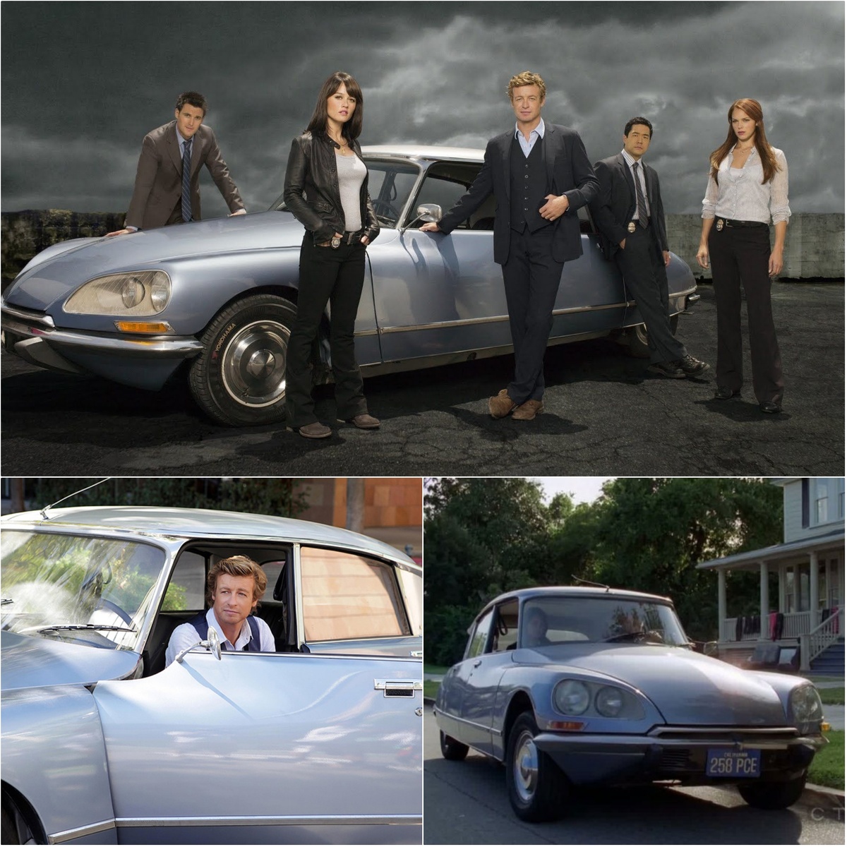 Рис. 1. Кадры из детективного сериала «Менталист» с главными героями и автомобилем Citroen DS21