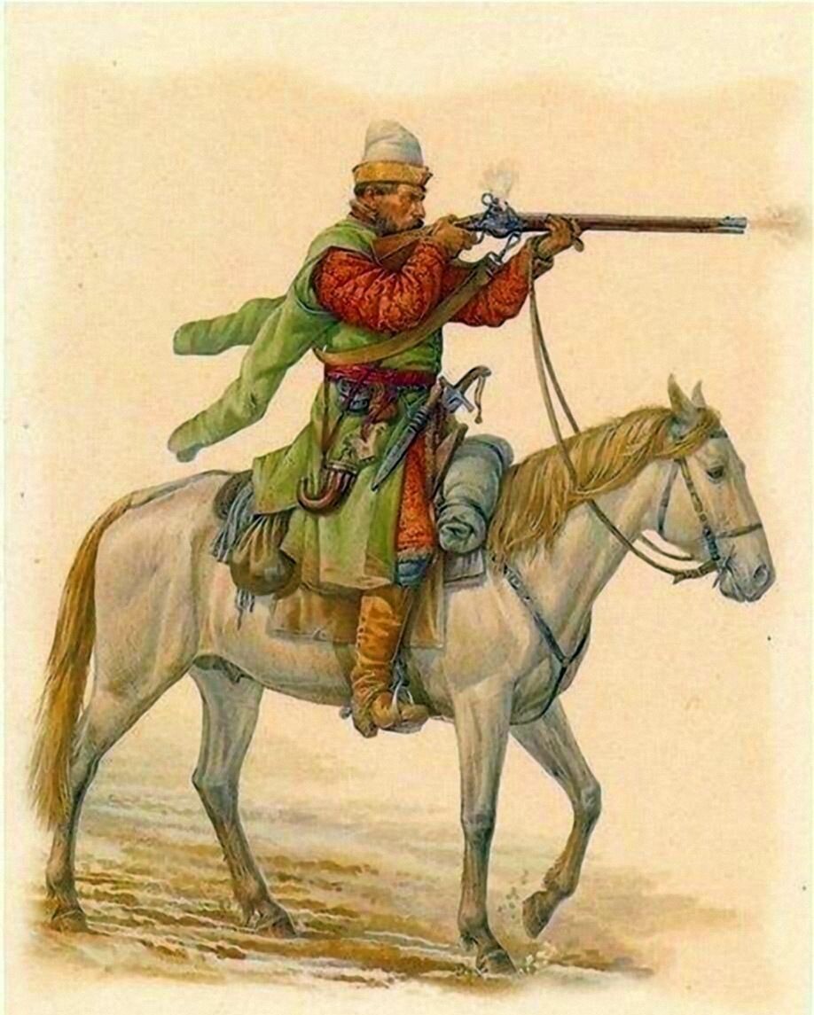 Русский драгун XVII века. Художник – Олег Фёдоров