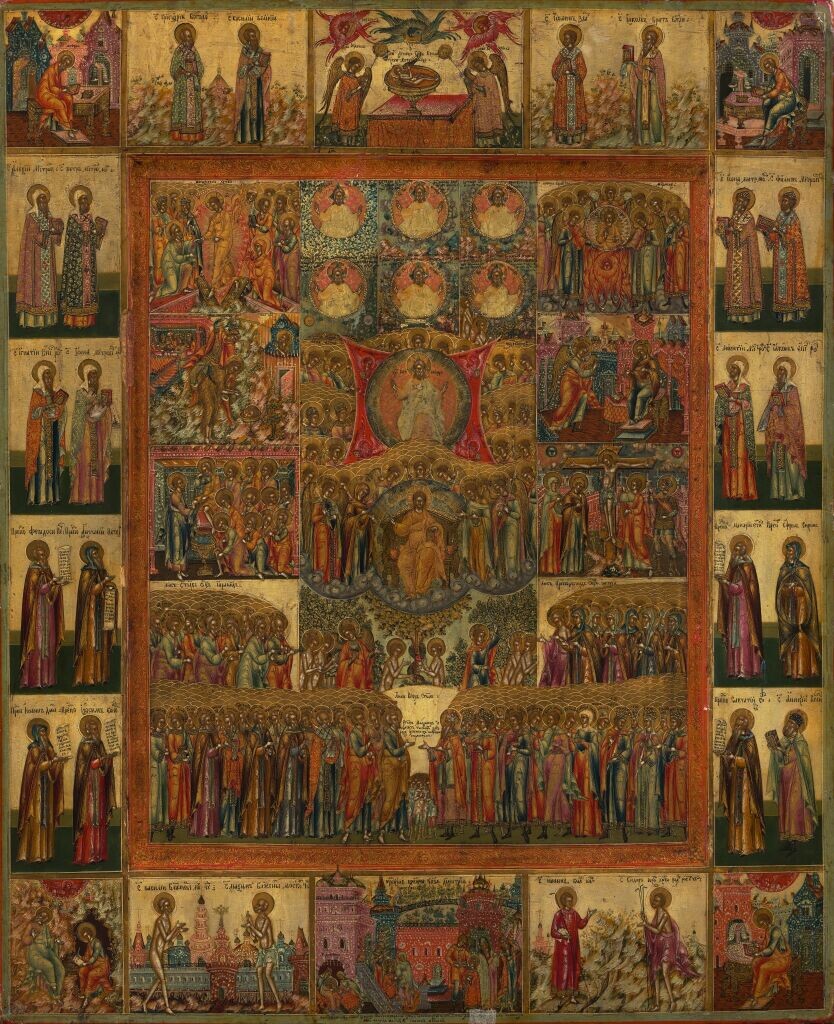 Икона Всех святых, в земле
Русской просиявших.
Из собрания Третьяковской галереи