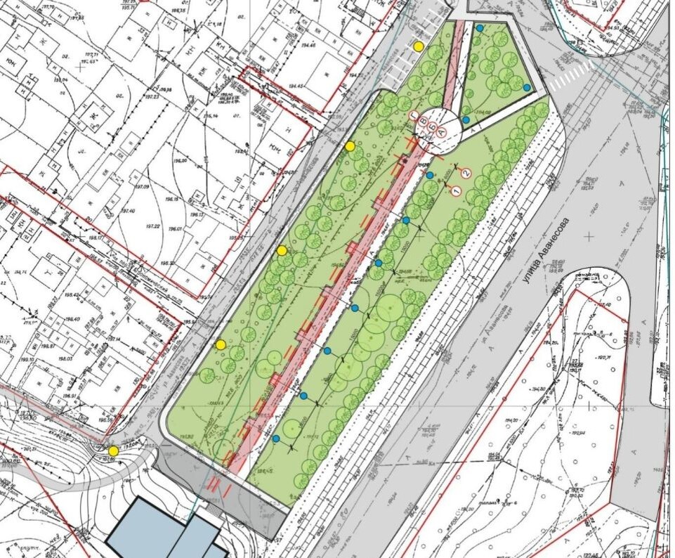    Схема генплана грядущего благоустройства. Источник: zakupki.gov