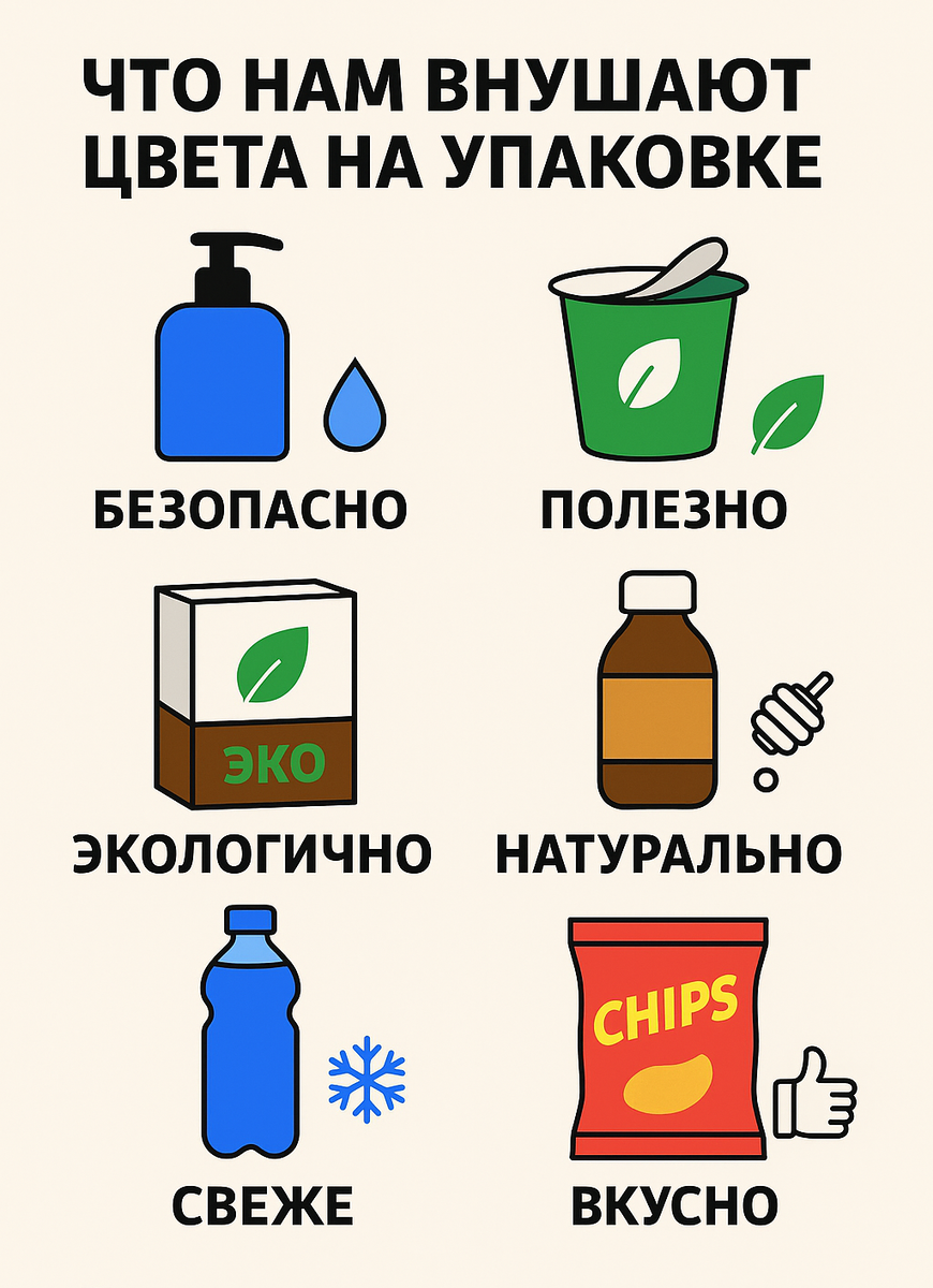 Что нам внушают цвета на упаковке: 6 примеров