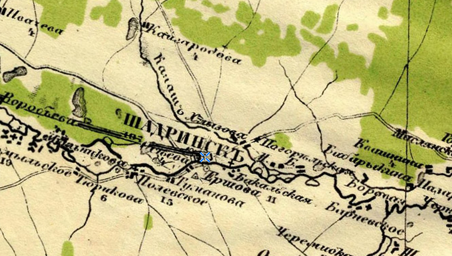 Фрагмент карты Стрельбицкого издания 1919-1921. Восток.
