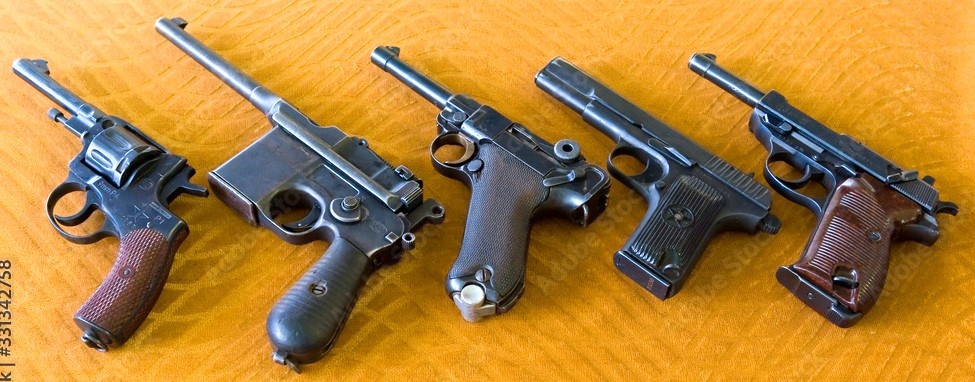 Для сравнения: Наган, Маузер, Парабеллум, ТТ и Вальтер.