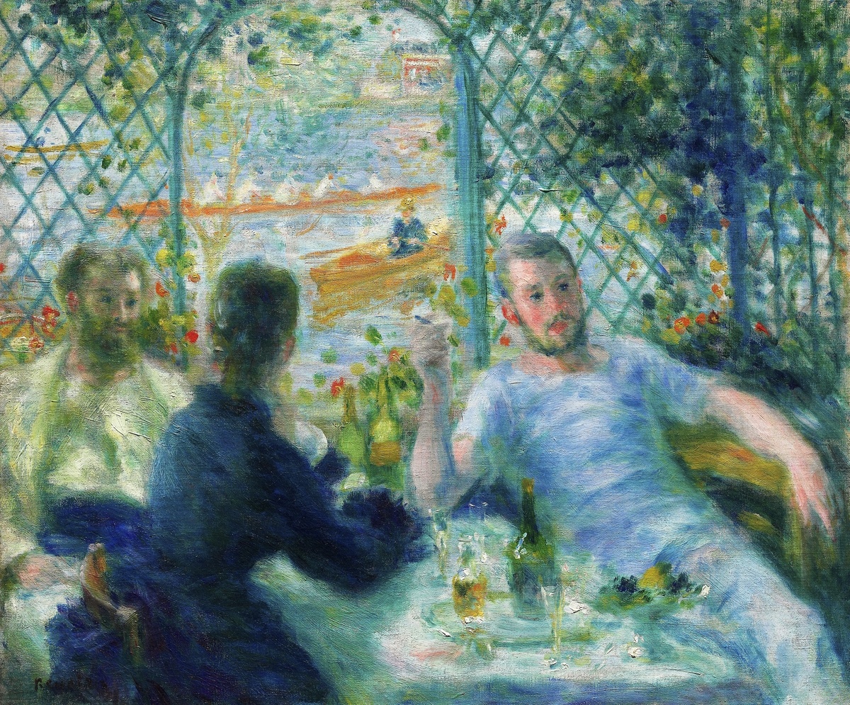 Lunch at the Restaurant Fournaise (The Rowers’ Lunch) (1875) by Pierre-Auguste Renoir. Original from The Art Institute of Chicago. Digitally enhanced by rawpixel.
