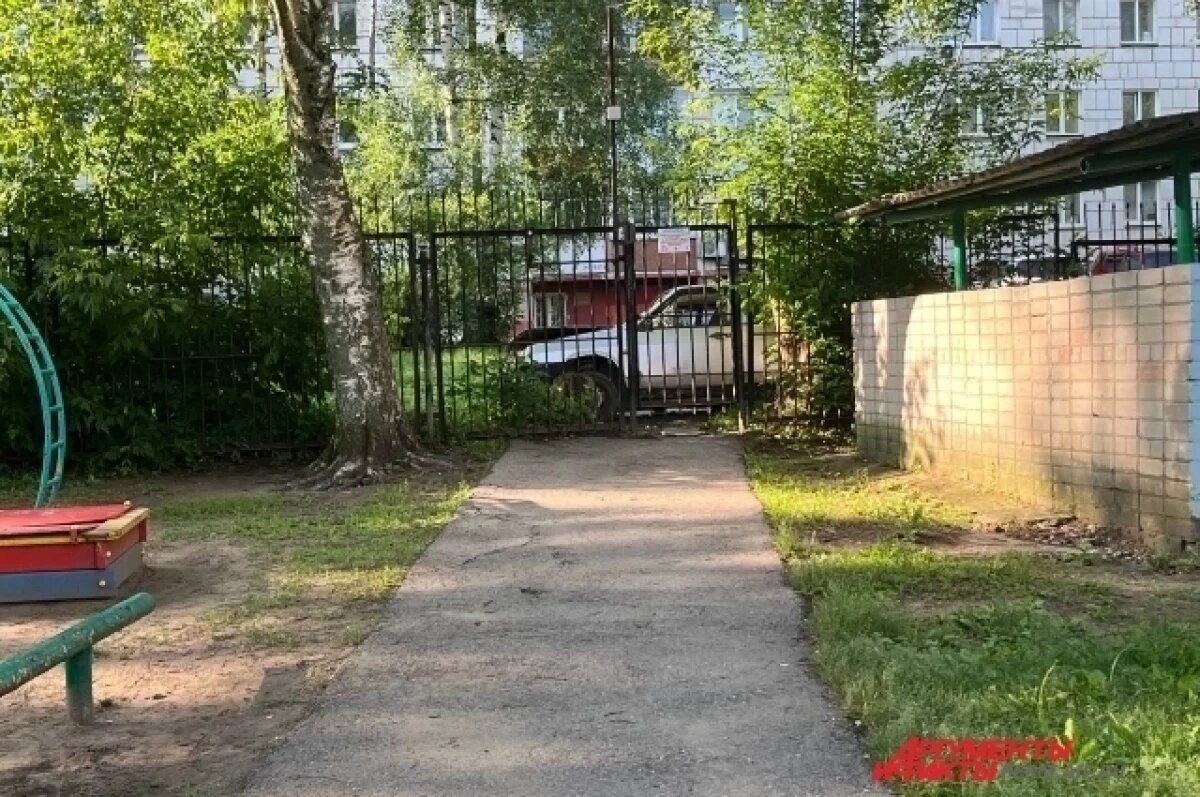    Чтобы выйти из детского сада, придётся обходить машину через высокую траву и пни