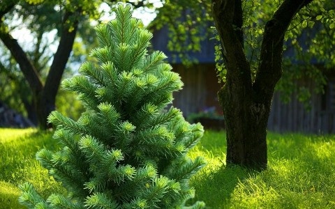 хвойные на даче 