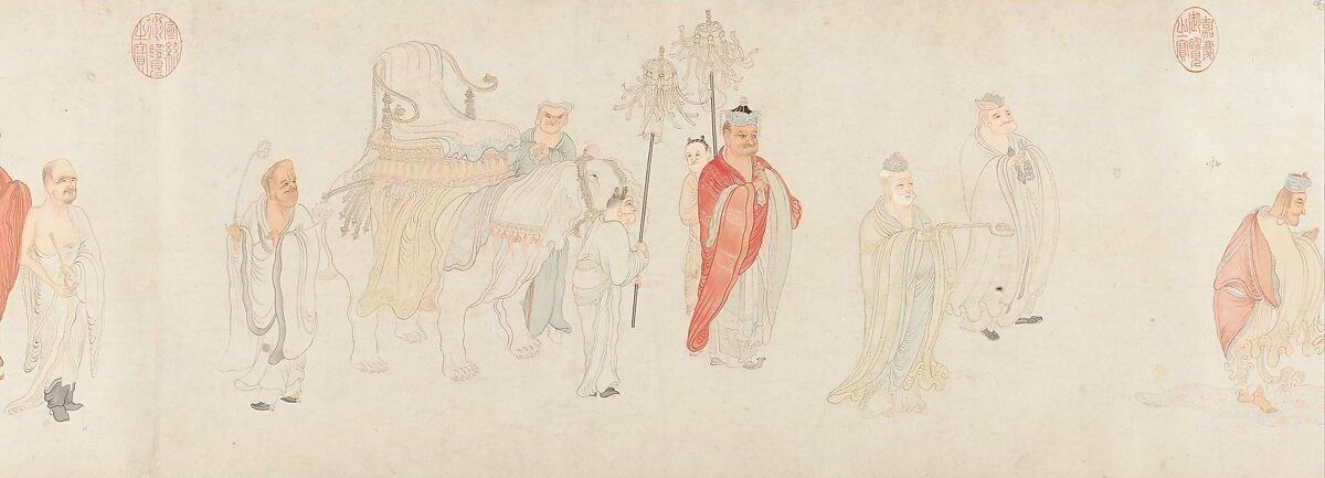 «Шестнадцать Лоханей». У Бинь, 1591 г.