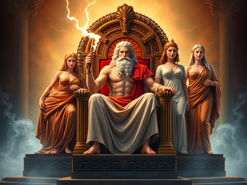 Зевс и его три официальные жены (Фемида,Метида,Гера)
