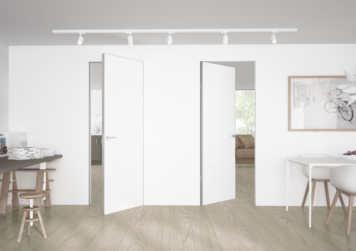 На скрытой двери легко создать любой дизайн, который вы захотите