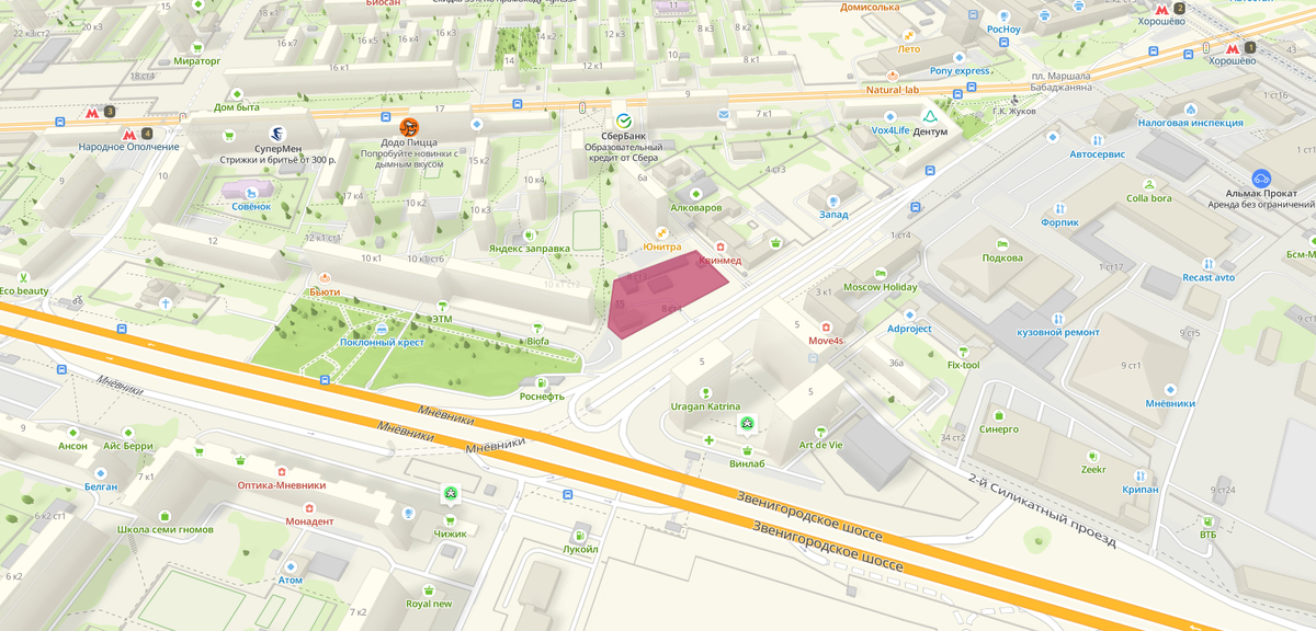 Пятно застройки ЖК Мневники, 8