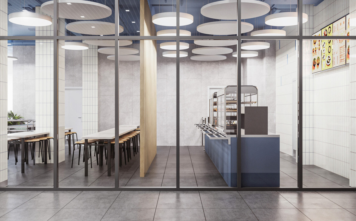 Витражное остекление обеденного зала