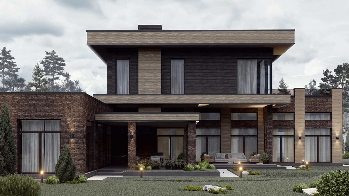 Проект виллы в Подмосковье, архитектурно-строительное бюро MYE