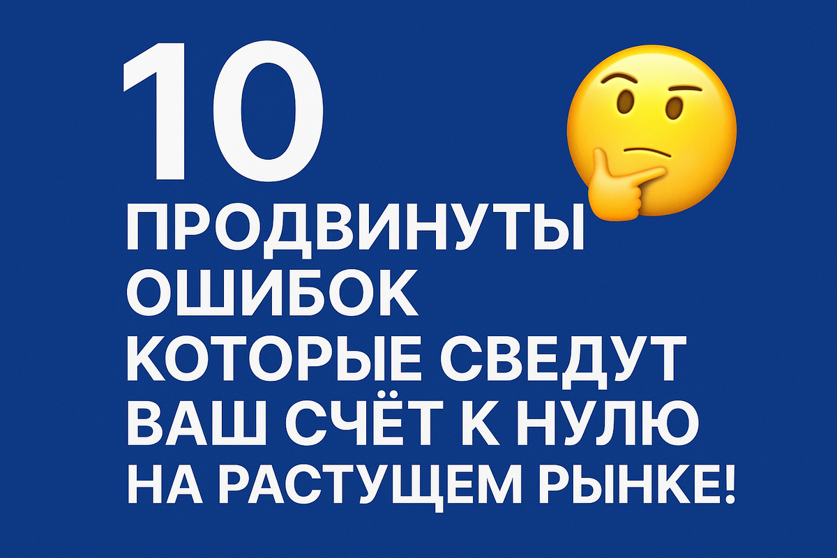 10 продвинутых ошибок, которые сведут ваш счёт к нулю на растущем рынке!