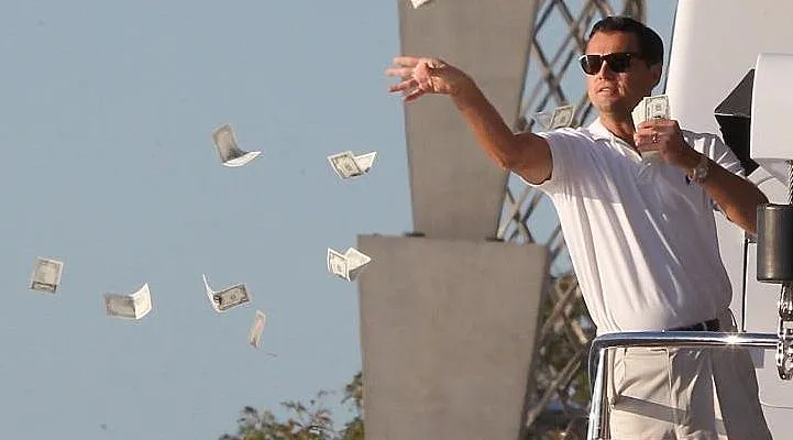 кадр из фильма "Волк с Уолл-Стрит", 2013 год, реж. М.Скорезе