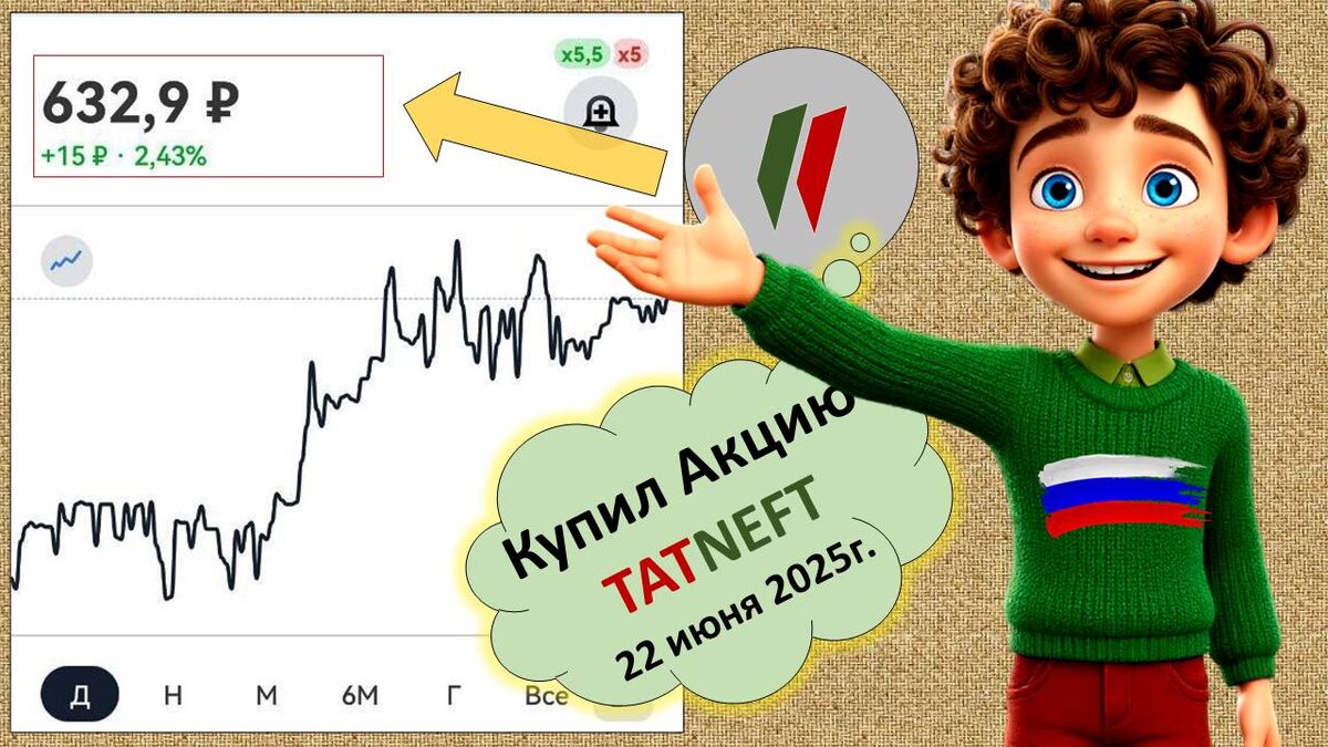Покупаю Акции Татнефть и становлюсь богаче! Я богатый! А вы? 22 июня 2025г.