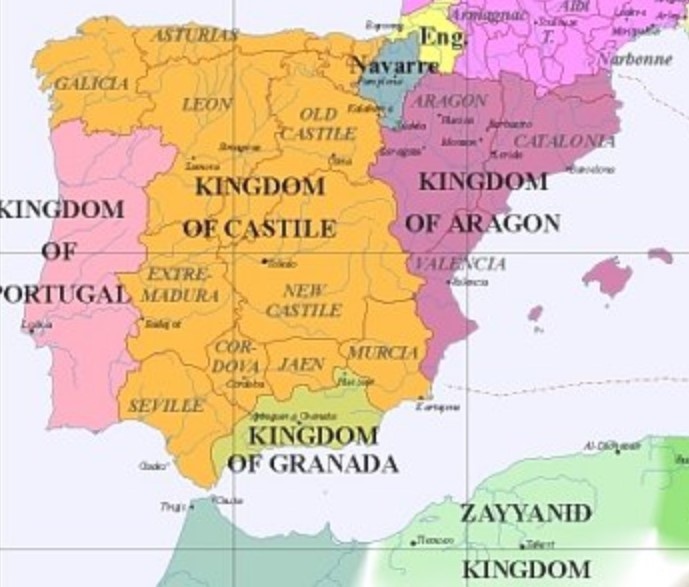 Португалия на карте XV века