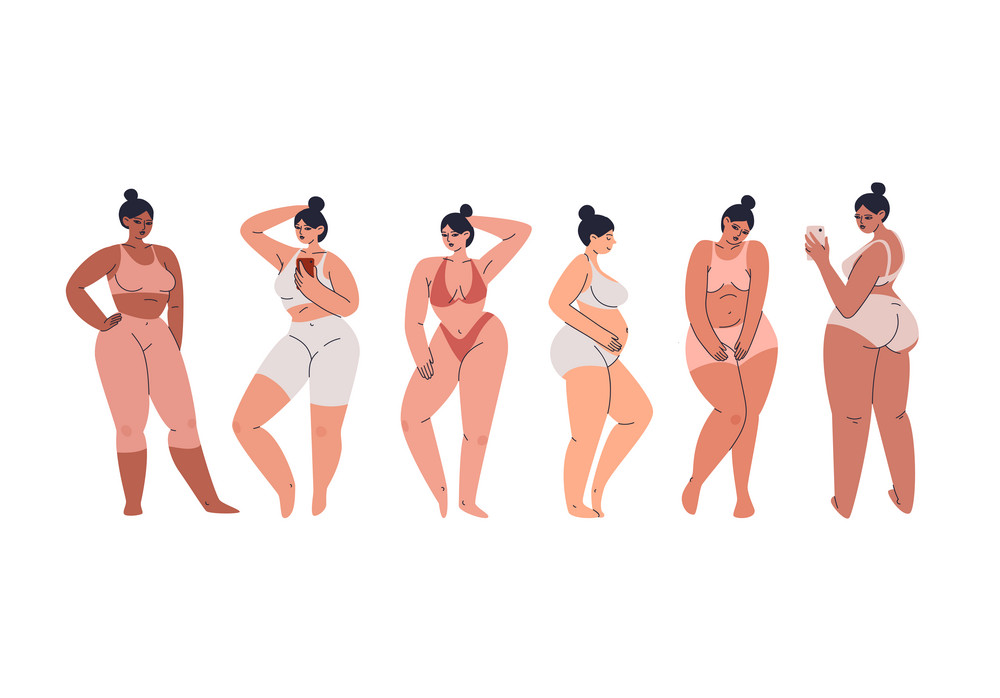 Фото: https://www.vectorstock.com/royalty-free-vector/attractive-young-women-with-a-voluminous-shaped-vector-36424031