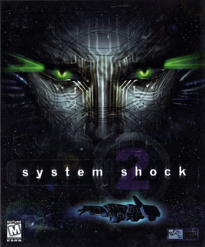 Обложка компьютерной игры System Shock 2, официальная, зарубежная версия