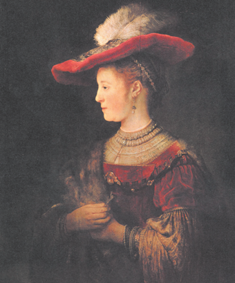 Рембрандт. Портрет Саскии в красной шляпе. Кассель. Картинная галерея, 1633–1634