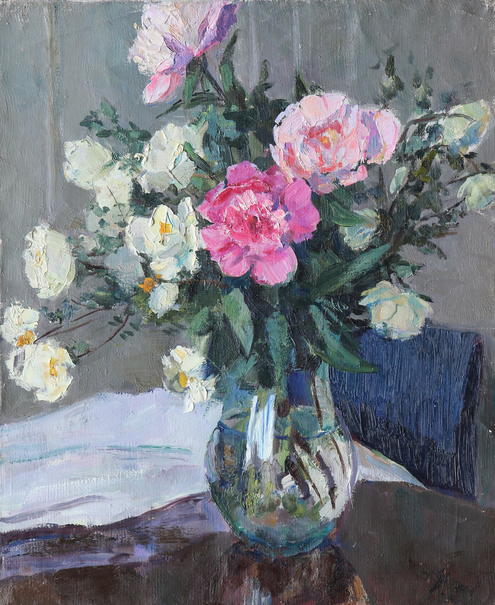 Мария Смирнова "Пионы" 1960-62. г.  Холст, масло. 