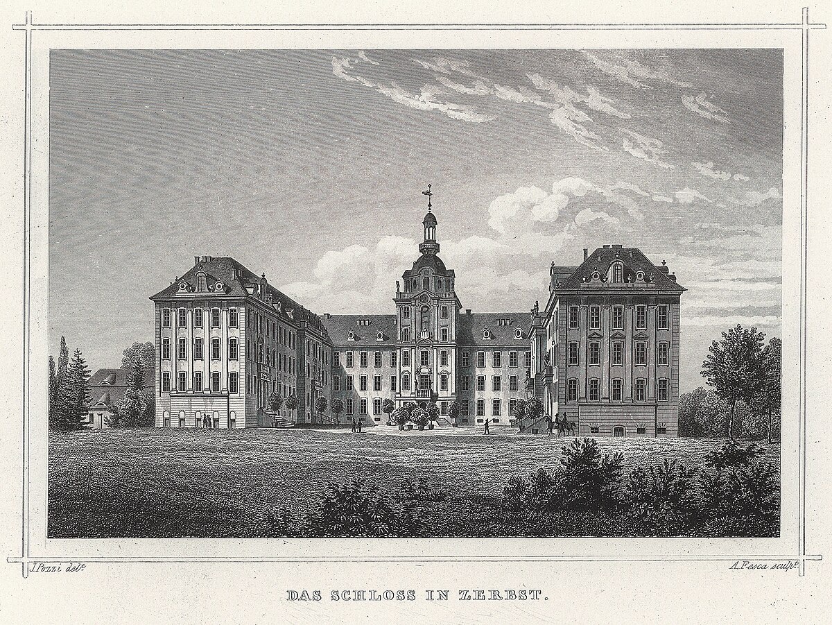 Цербст, замок семьи Екатериы II. Там она росла и воспитывалась, пока не поехала в Россию. Из открытых источников.