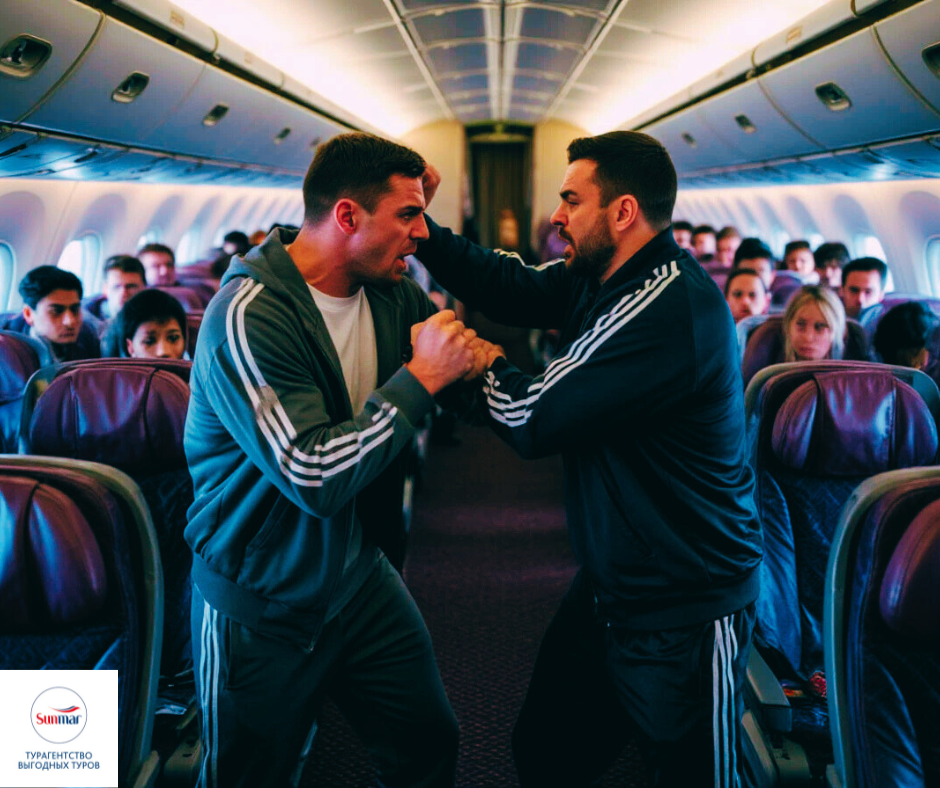 ✈️ Вредные советы: как вести себя в самолёте, чтобы запомнили ВСЕ. Картинка создана при помощи ИИ.