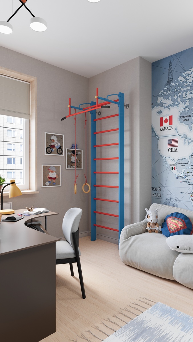 Проект комнаты для мальчиков-братьев. Дизайн студия "Малина-Про" Лея-архитектор Души