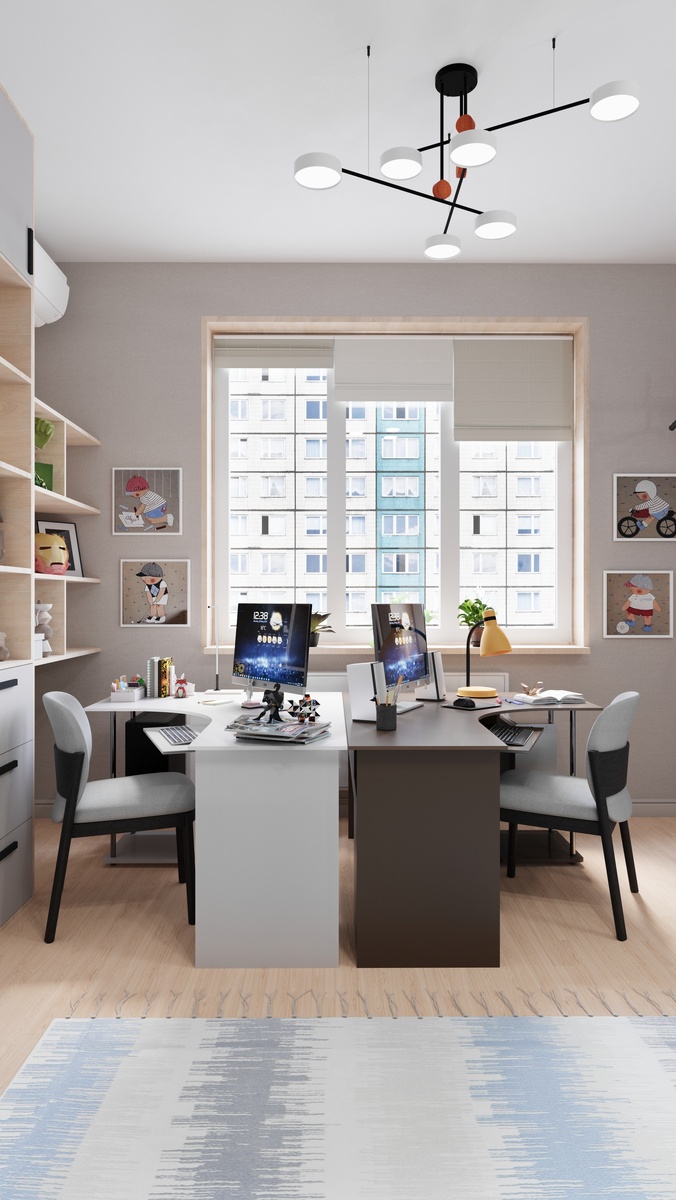 Проект комнаты для мальчиков-братьев. Дизайн студия "Малина-Про" Лея-архитектор Души