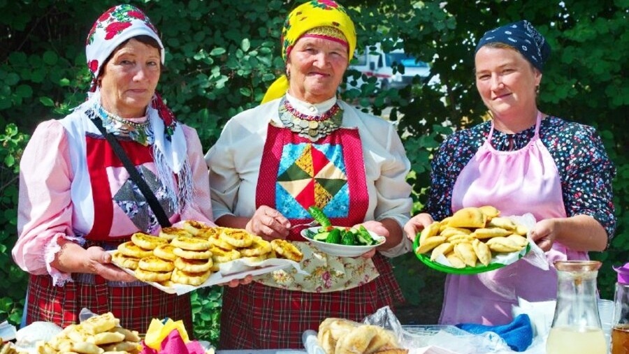 Народные удмуртские блины с картошкой