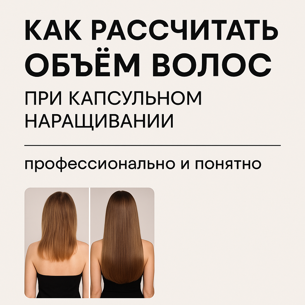 Расчёт объёма волос при капсульном наращивании