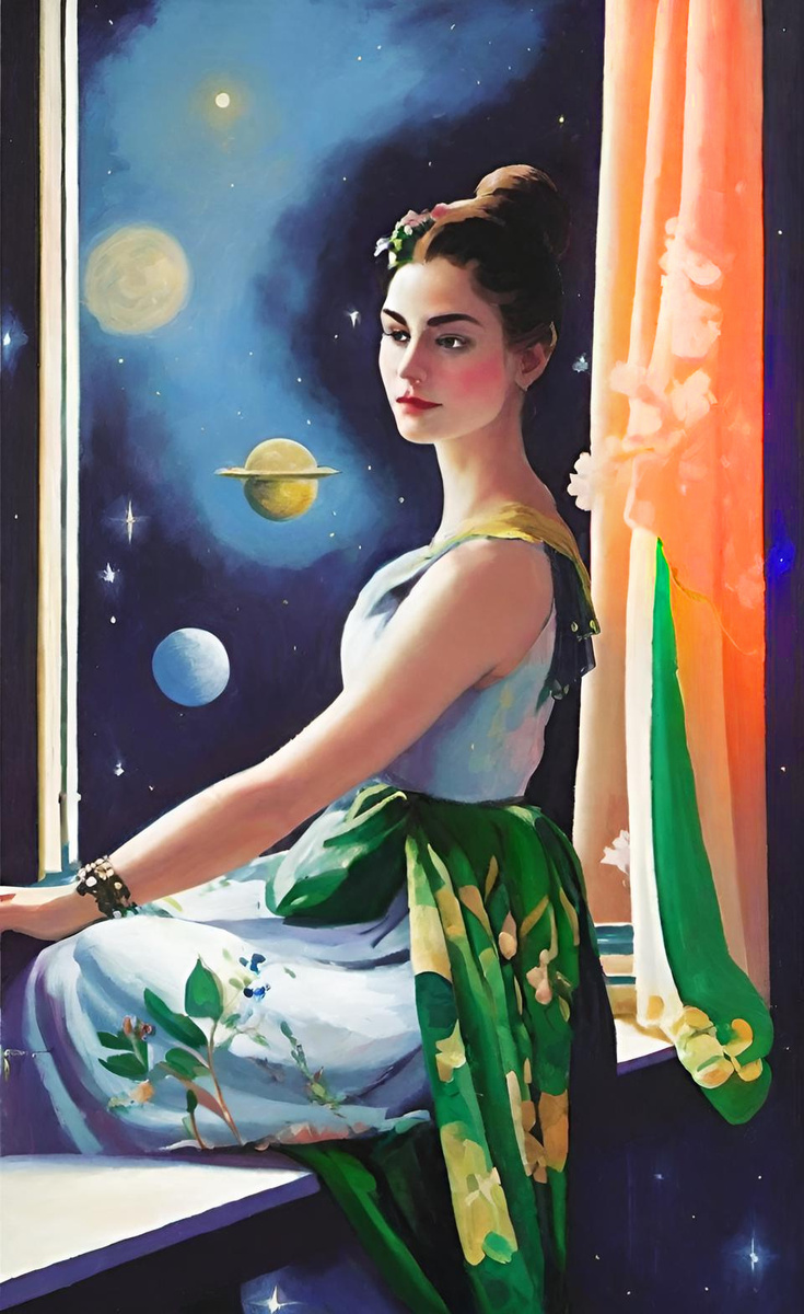 С высоты. Иллюстрация создана с помощью нейросети DreamAl и программы Photoshop.