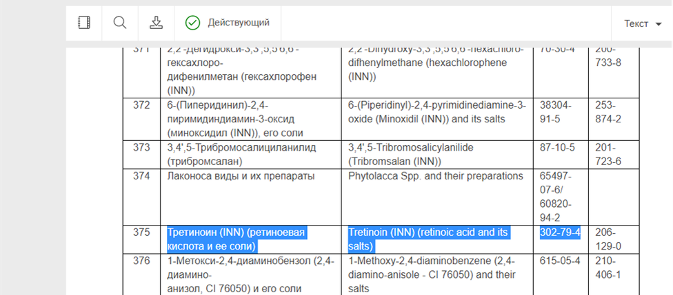 ТР ТС 009/2011 Приложение 2 п.375