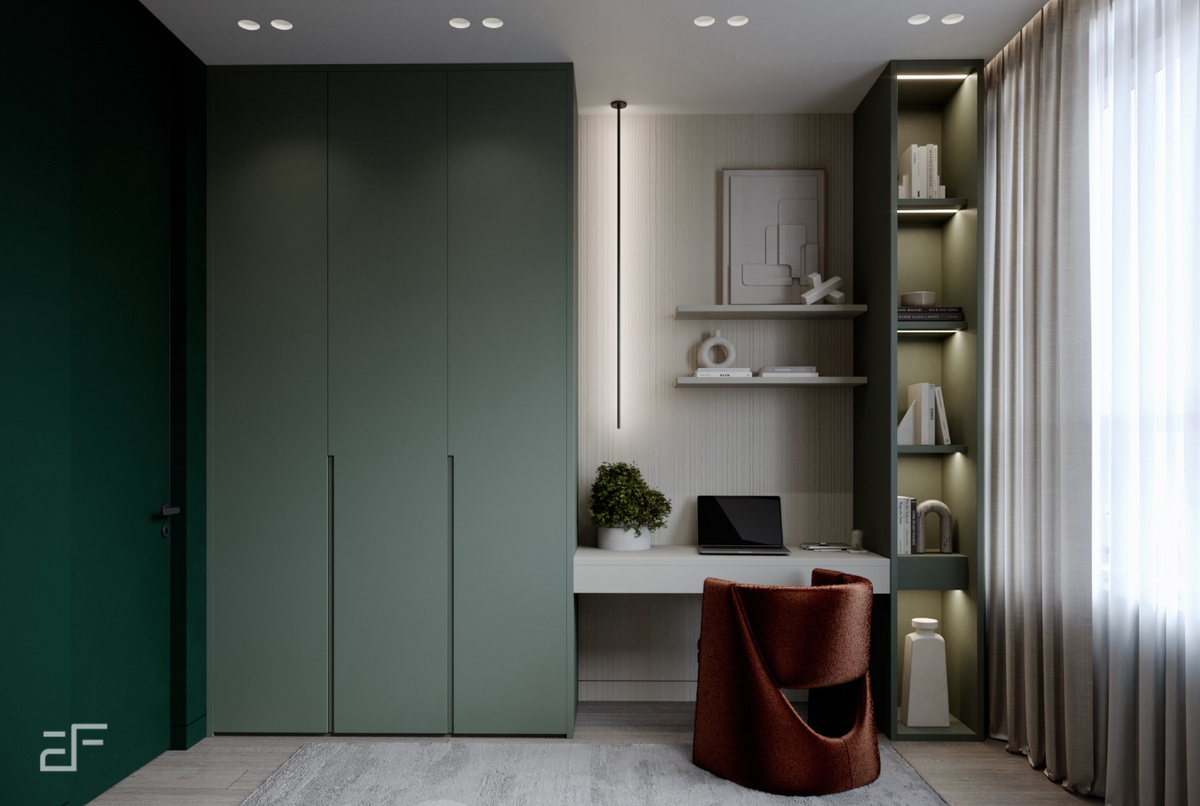 Дизайн рабочего кабинета в квартире: уют, вдохновение и свежесть природы