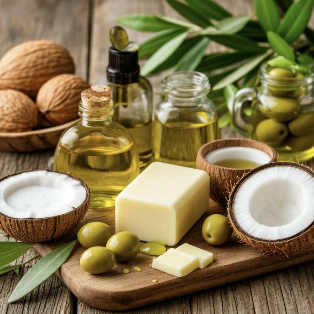 Ингредиенты  кремов - глицерин, масла кокосовое, оливковое, ши