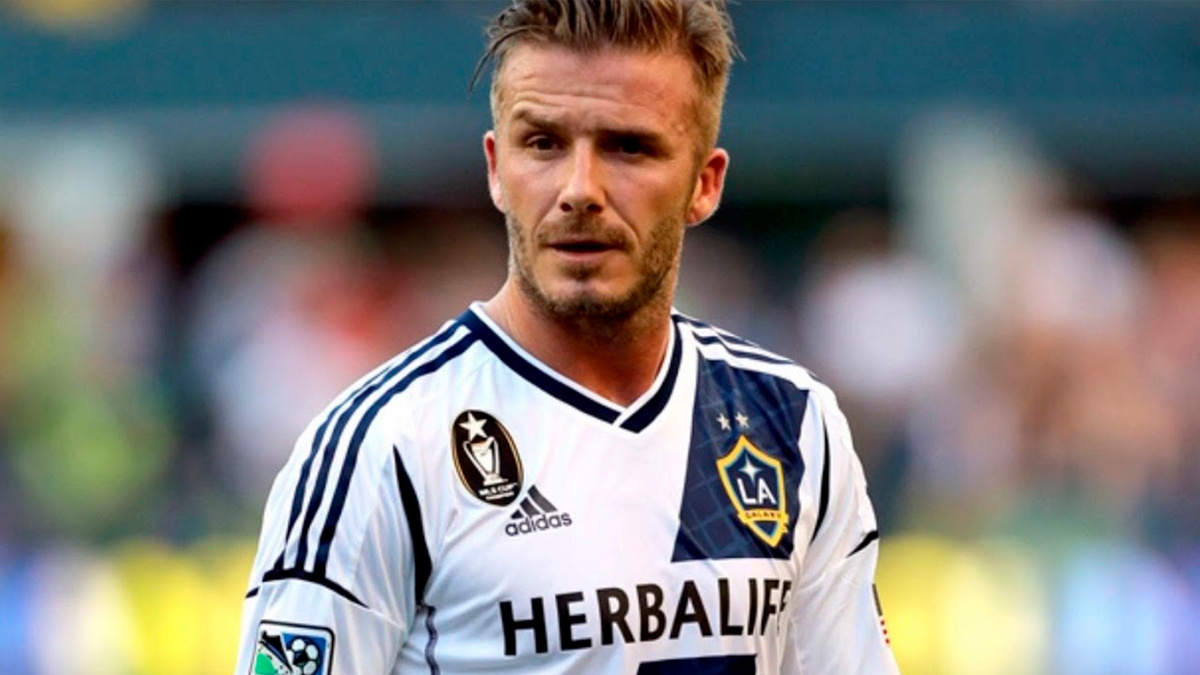 Дэвид Бекхэм на поле. Источник: Соцсети