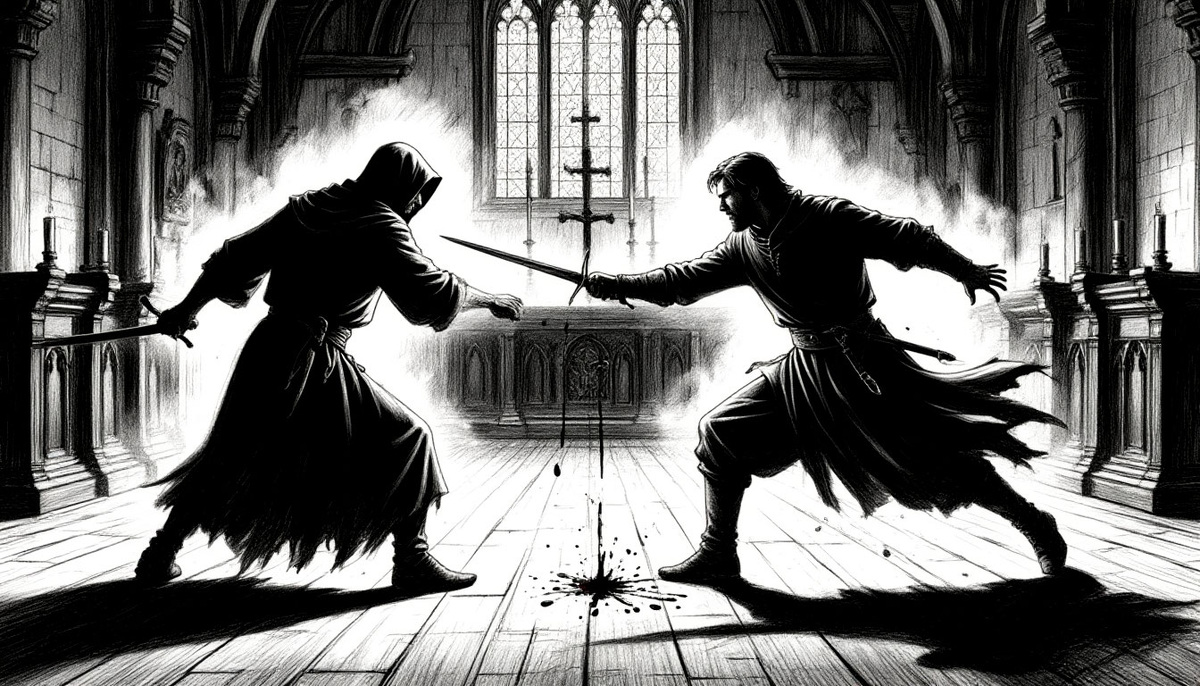 Сражение Османа с асасином