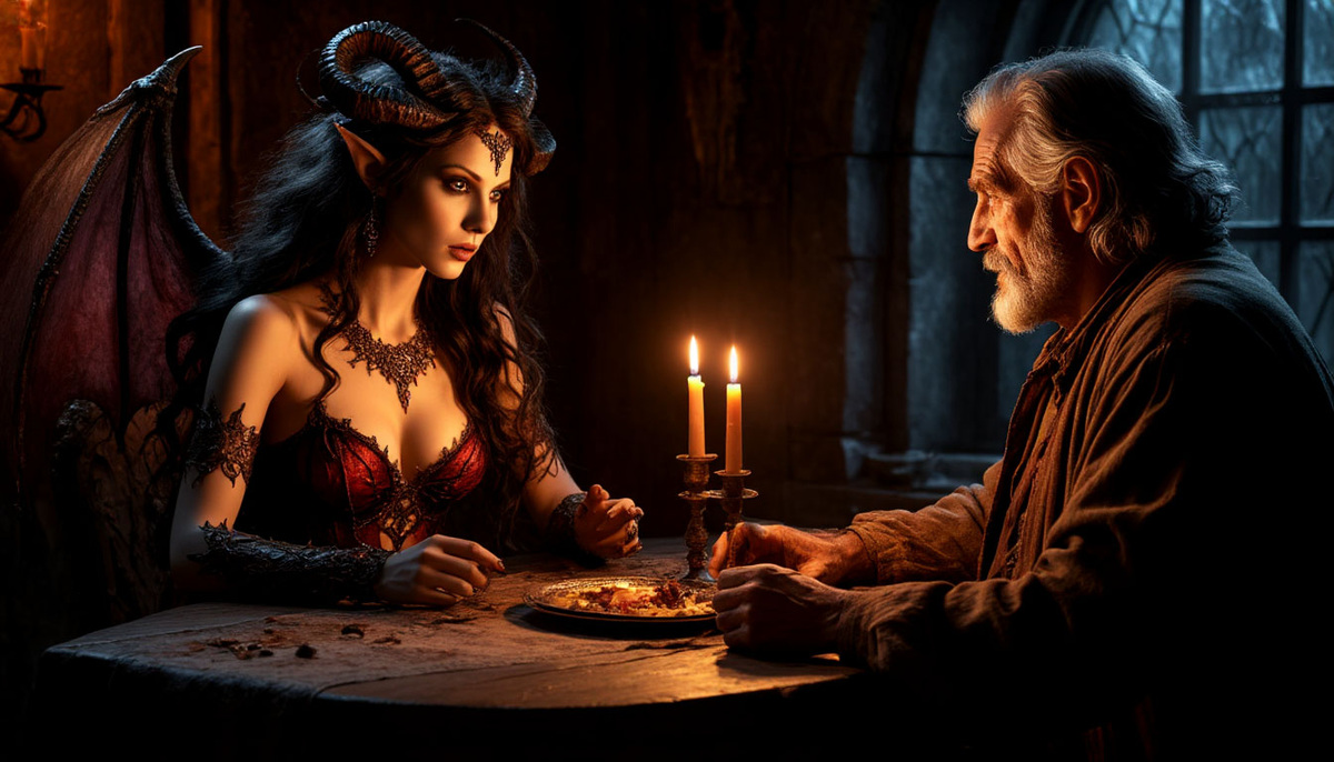 «Глубины истины — моя стихия.
Сквозь тайны мира, сквозь запретный свет
Я иду без страха, без покоя,
И в познанье — мой освобождающий ответ.»