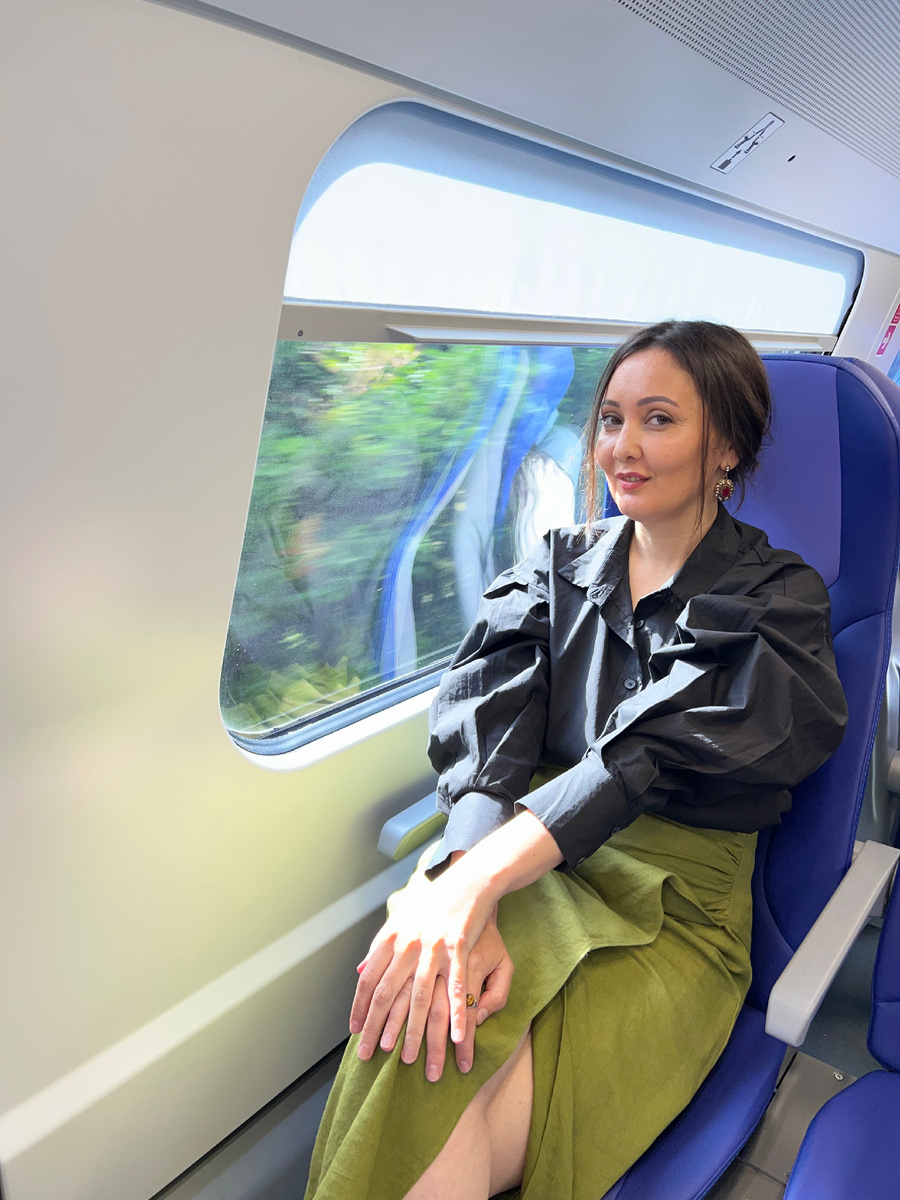 Это до пересадке в Местре, вагон ещё свободный 