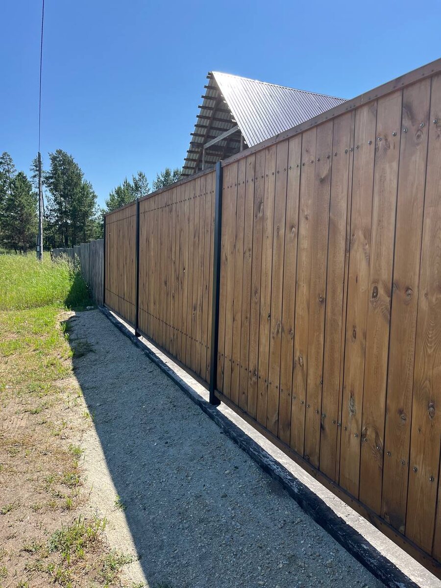 Приличное состояние придорожной стороны забора