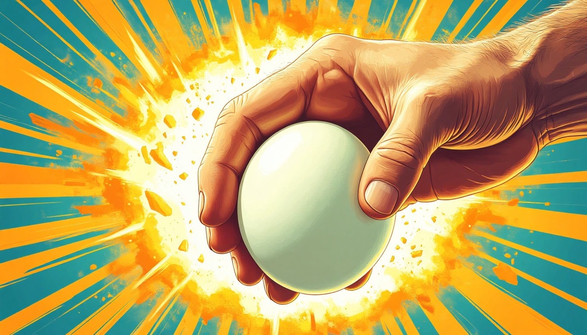 Эксперимент с яйцом. Проиллюстрировано нейросетью